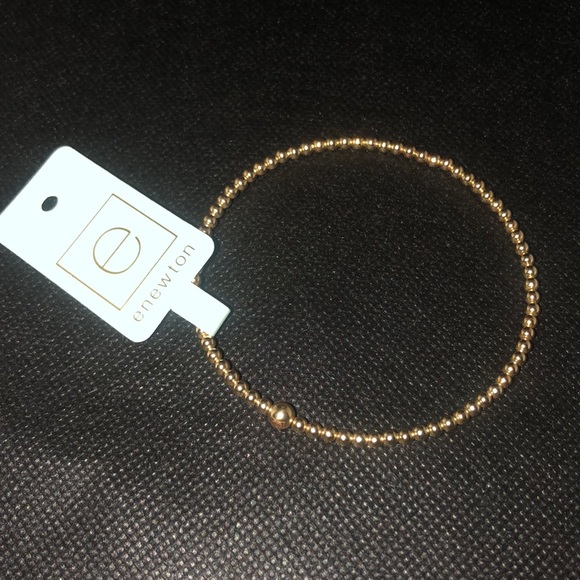 NWT Authentic Enewton Classic Gold 3mm Bead Bangle - Picture 2 of 4